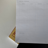 Monthly Overview Notepad